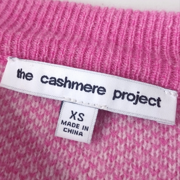 The Cashmere Project Preppy Plaid 100% Cashmere Sz XS Crewneck Sweater - Picture 7 of 12
